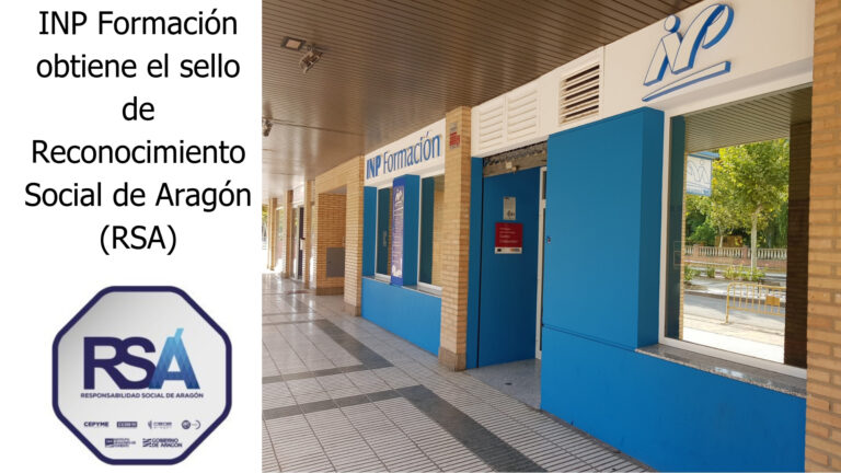 INP Formación obtiene el sello de Responsabilidad Social de Aragón