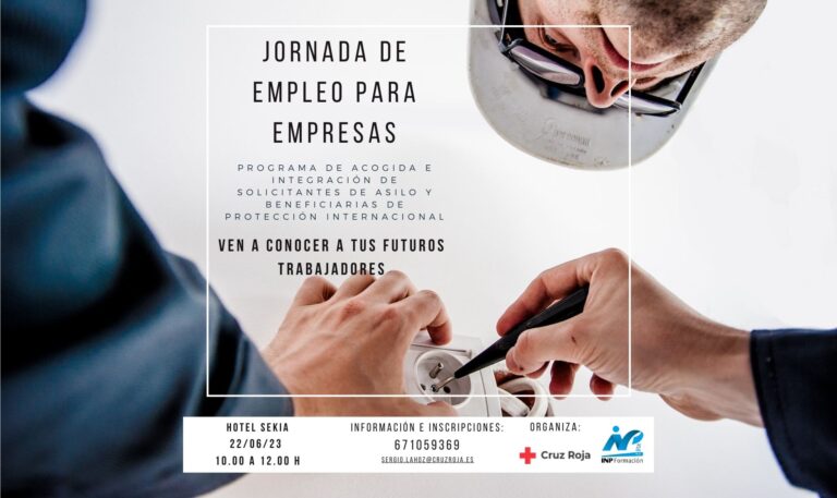 Jornada de Empleo Cruz Roja en Ejea – 29 DE JUNIO de 2023 (Hotel SEKIA de 10.00 a 12.00 h)