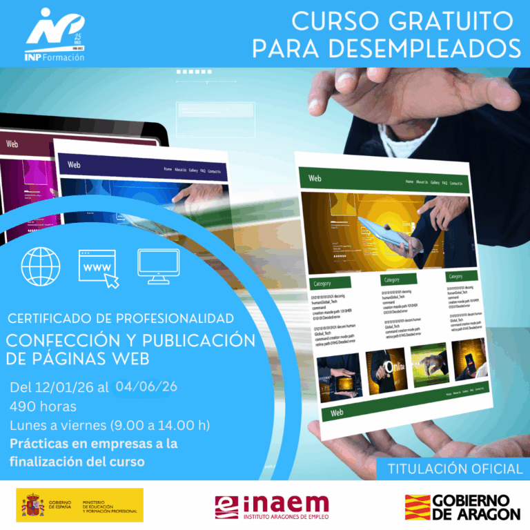 Confección y publicación de Páginas Web (Certificado de Profesionalidad)