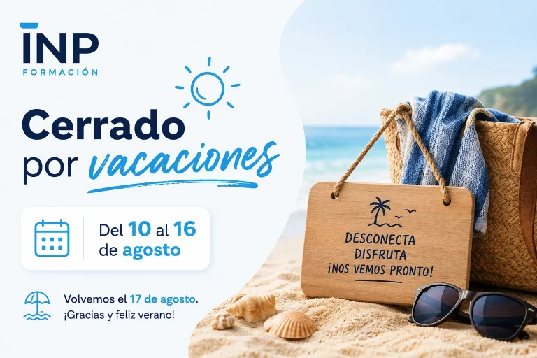 Cerrado por vacaciones<br>Nos vemos el 17 de agosto