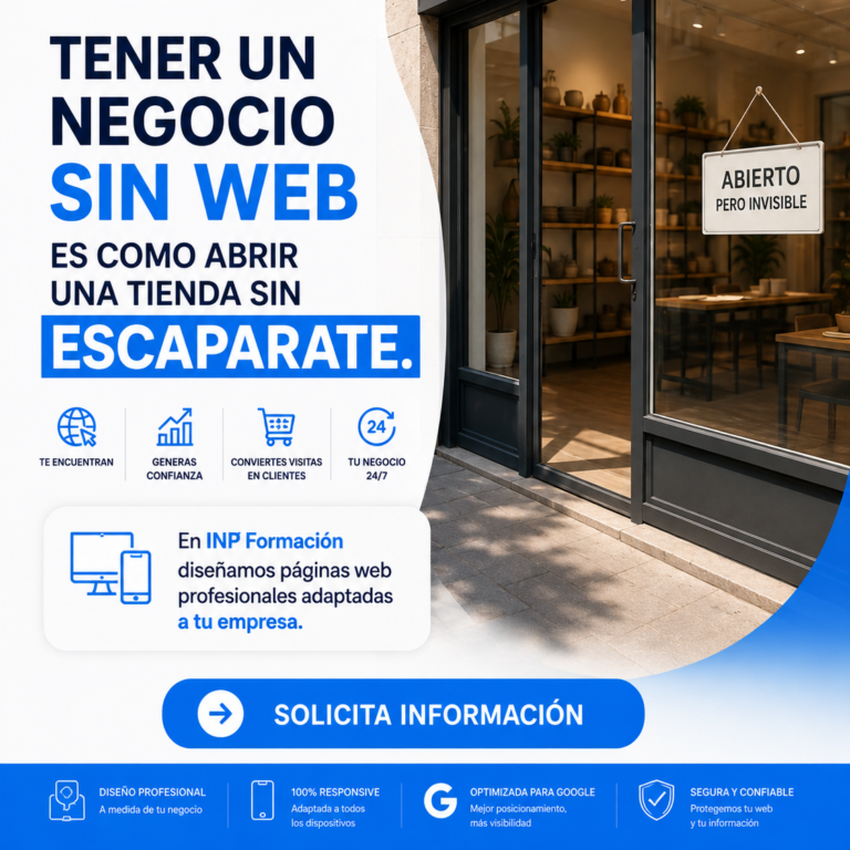 Diseño y creación de páginas web para empresas | INP Formación